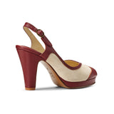 PRE-ORDER Stella Slingback Spectators (Red/Sand Suede)