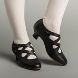 Astoria Edwardian Leather Shoes (Black)