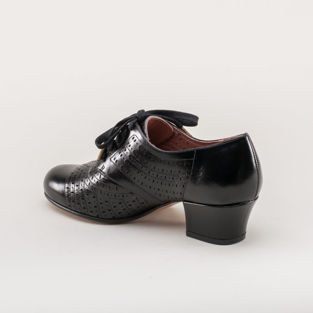 Womens black oxford flats outlet