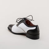 Gladys Vintage Cap Toe Oxfords (Black/White)