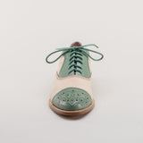 Gladys Vintage Cap Toe Oxfords (Sage/Buff)