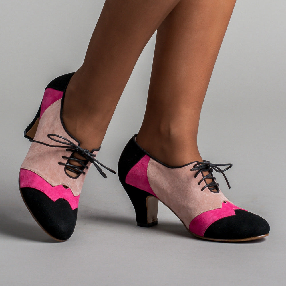 Pink oxford shop heels