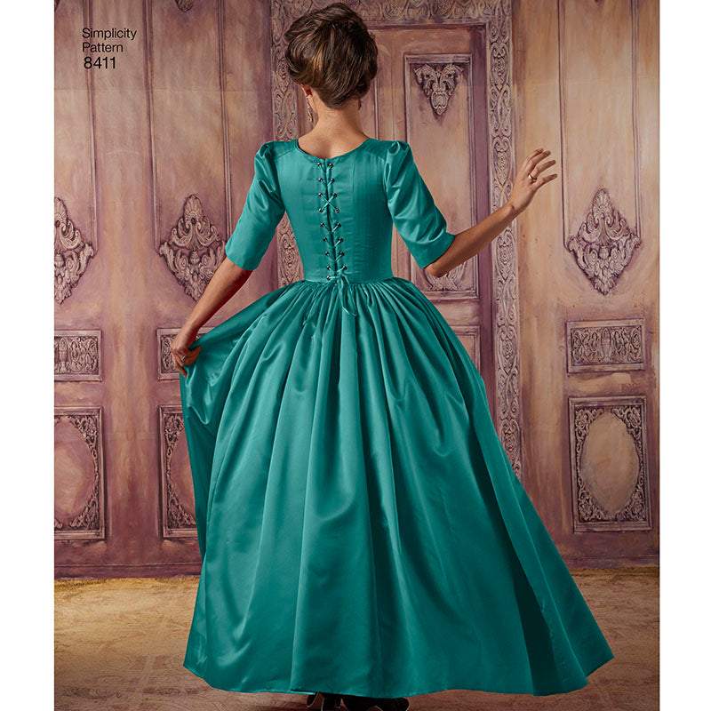 American Duchess United Kingdom Simplicity 8411 18th Century Costume